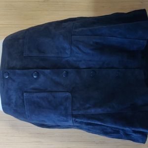 & Other Stories Blue Suede Skirt